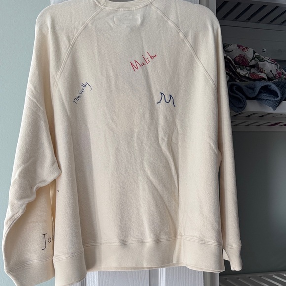 NWT Anthropologie The Great Slouch sweatshirt Golden State embroidery size Large - Picture 6 of 11